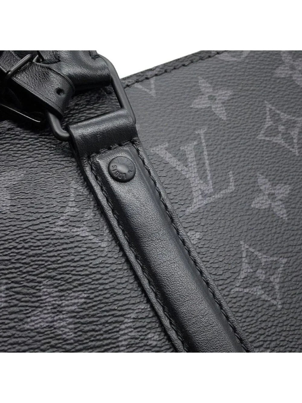 Louis Vuitton Tote Bag Monogram Eclipse Sac Plat Horizontal Zip 2-Way Business